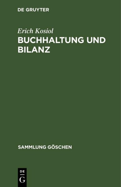 Buchhaltung Und Bilanz Erich Kosiol-image