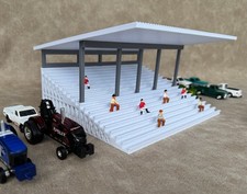 1/64 Scale Fairgrounds Bleachers Deluxe with Roof - White Color - Made in USA