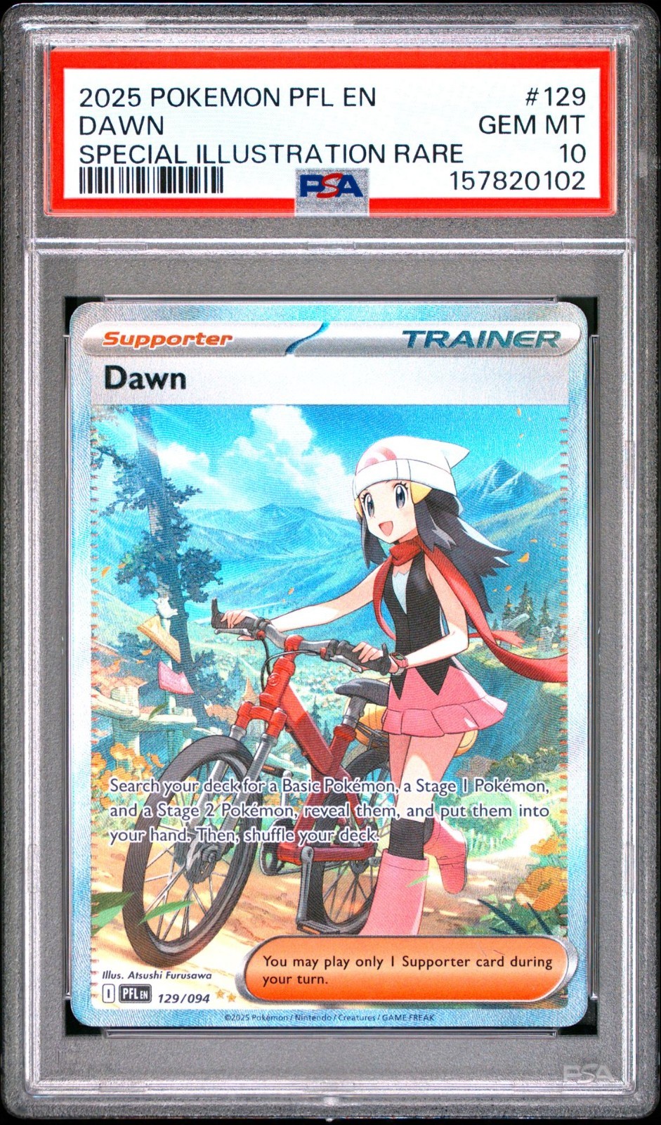Pokemon Dawn Phantasmal Flames Special Illustration Rare #129 PSA 10 Gem Mint