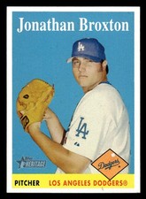2007 Topps Heritage #191 Jonathan Broxton Card Los Angeles Dodgers
