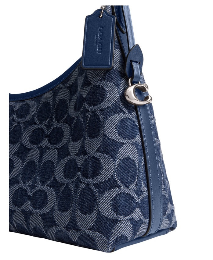 ❤️ Coach Juliet Silver/Deep Blue Small Shoulder Bag 25 in ❤️ Coach Juliet Silver/Deep Blue Small Shoulder Bag 25 in