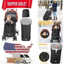 Large Toddler Stroller Footmuff with Dual-Zipper Access for Easy Diaper Changes