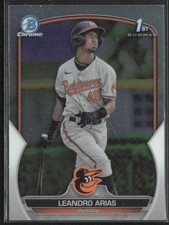 2023-24 Topps Bowman Chrome Leandro Arias BCP-84 Chrome Prospects 1st