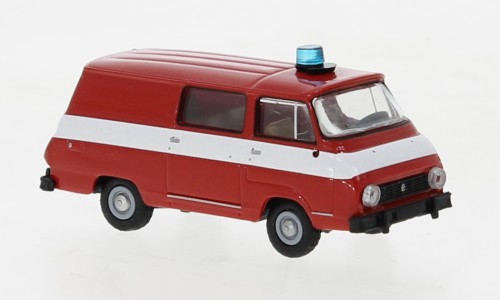 Brekina 30812 - 1/87 Skoda 1203 Minibus, Red, Fire Department , 1969 - New