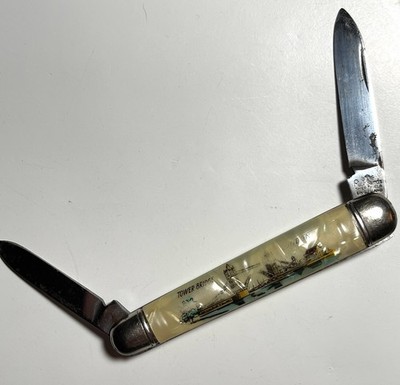 VTG Richards Pen Knife Two Blade London Tower Bridge Sheffield England Souvenir