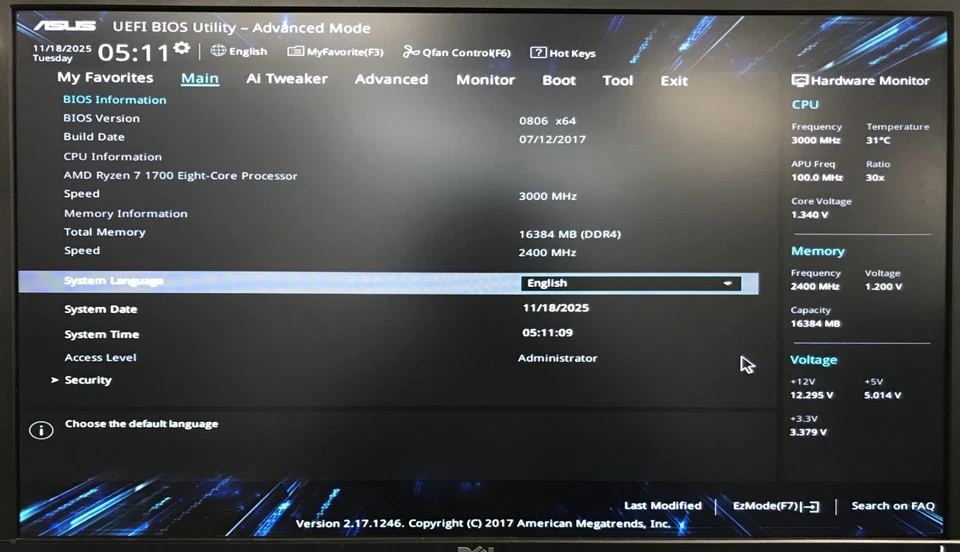Custom Desktop Ryzen 7 1700 16GB RAM 256GB SSD w/Power Cord, As Is - Image 2 of 4