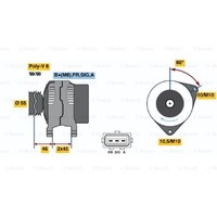 Bosch Generator Lichtmaschine 80A 14V FüR Mazda 2 Ford Fiesta V Fusion