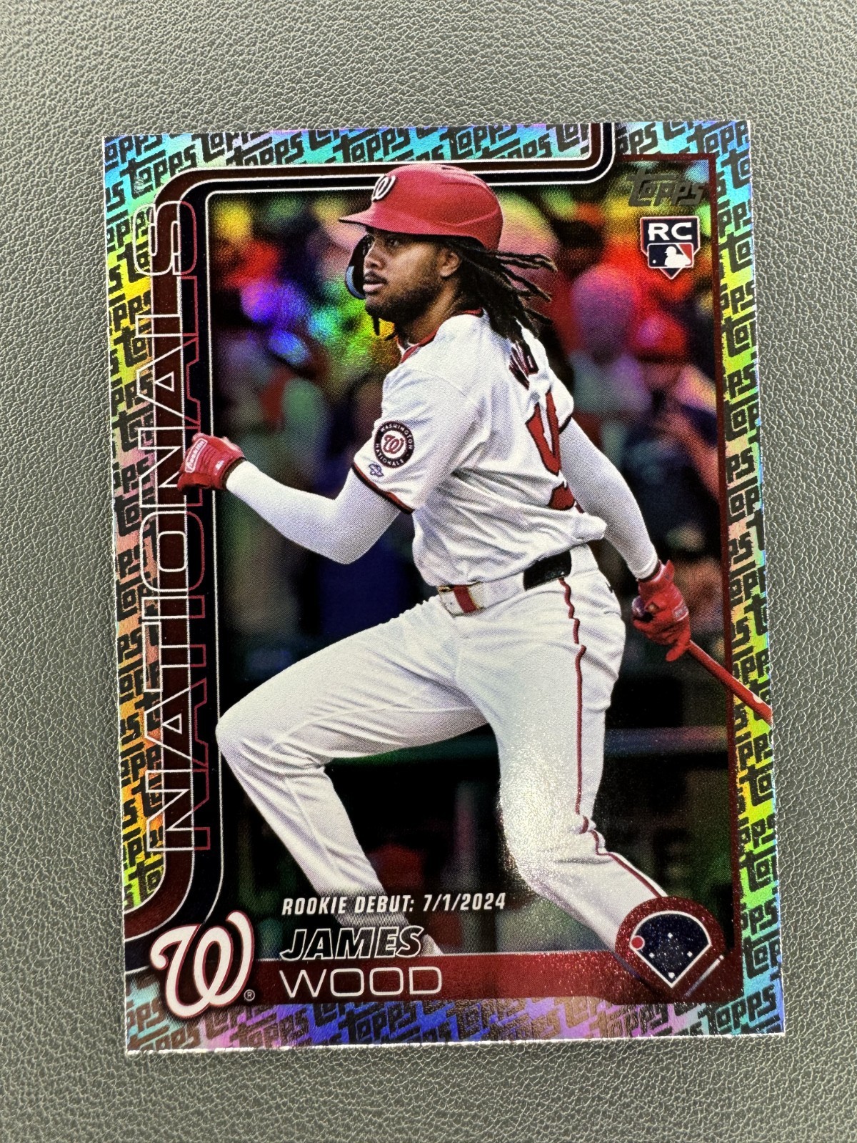 2025 Topps Update Rookie RC James Wood #US218 Topps Foil Pattern Nationals