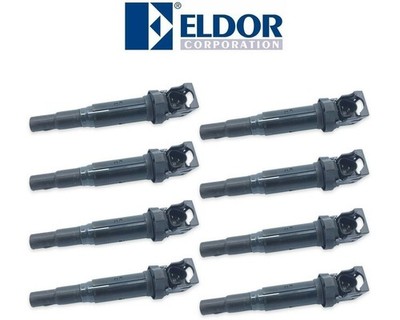 Eldor Set of 8 Ignition Coils For BMW E53 E60 E63 E70 F01 F02 F04 F07 F10 F13 V8