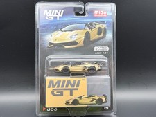 Mini GT Lamborghini Aventador SVJ Roadster Oro Elios #363 1/64