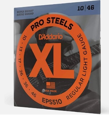 D Addario EPS510 ProSteels Regular Light Electric Guitar Strings 10-46