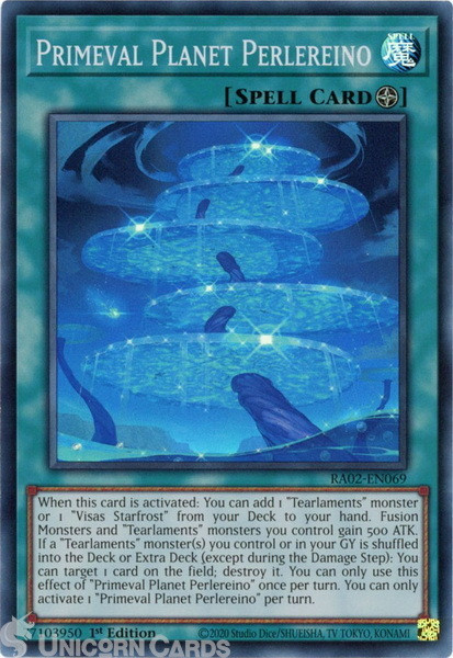 RA02-EN069 Primeval Planet Perlereino : Super Rare 1st Edition YuGiOh Card