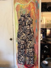 Vintage Floral Zip Up Jumpsuit