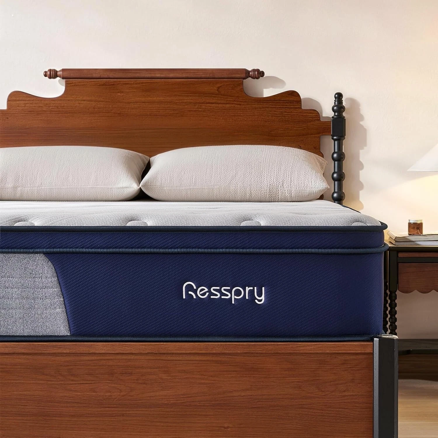 Resspry Double Size Mattress,12 Inch Memory Foam Sprung Mattress 4FT6