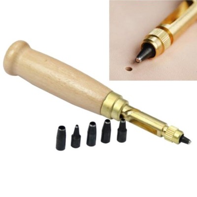 3 Pack Gürtelstanzer Lederhandwerk-Stanzausrüstung Japanisches Locherwerkzeug
