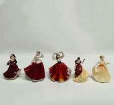 (LOT) Vintage Royal Doulton Miniature Lady Figurines (List in Description)