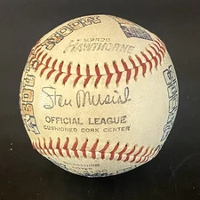 Vintage Hawthorne Official League STAN MUSIAL Horsehide Baseball Ball No. 4136