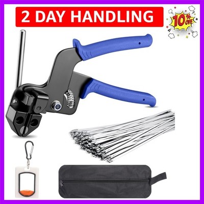 Professional Metal Zip Ties Gun Tool Kit with 200 PCS 12 Inch Stainless Steel...
