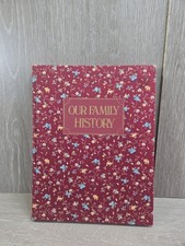 Genealogy "OUR FAMILY HISTORY" VINTAGE Keepsake Hardcover Red Album Book NEW