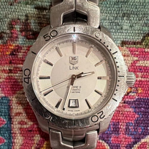 TAG Heuer Link Calibre 5 Automatic Silver Stainless Steel Men's Wristwatch 200m