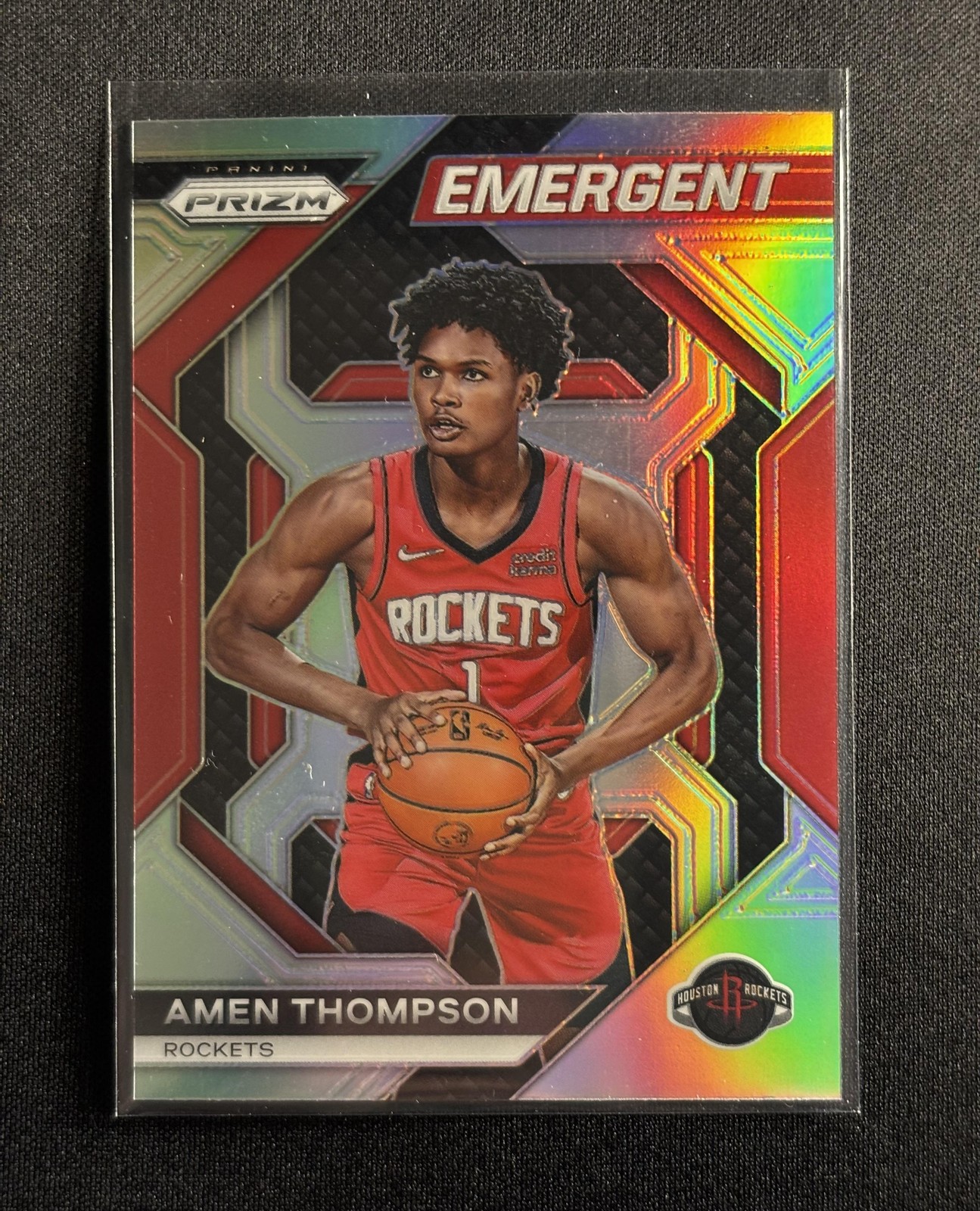 Amen Thompson Rookie 2023-24 Panini Prizm Emergent Silver RC