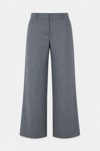 Talbots, TALBOTS 1990s Blue Wool Striped Trousers Size 8