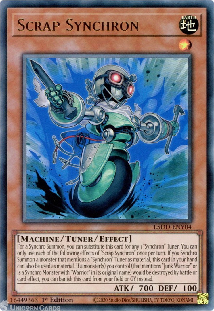 L5DD-ENY04 Scrap Synchron : Ultra Rare 1st Edition Mint YuGiOh Card