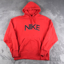 Vintage Y2K Nike Center Swoosh Hoodie Faded Red L Large Gray Tag