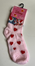 NEW DISNEY  "STITCH"  PINK VALENTINES  KIDS SOCKS  SHOE SIZE: 10-4