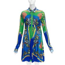 VERSACE 2021 Tresor De La Mer green blue starfish print casual dress IT44 L