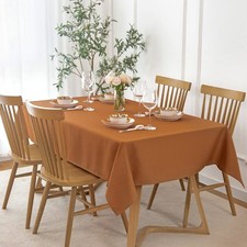 maxmill Fall Tablecloth Waterproof Spillproof Wrinkle Resistant Soft Linen Textu