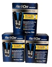 300 ReliOn Premier Glucose Test Strips~Very Fresh~4/2027~$50.99~Free Ship