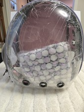 Transparent Pet Carrying Breathable Backpack.