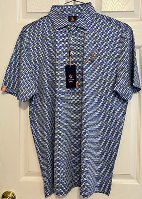 Donald Ross ''Sport'' Fit Polo. Large, ''Norm'' Royal Multi, New with Tags