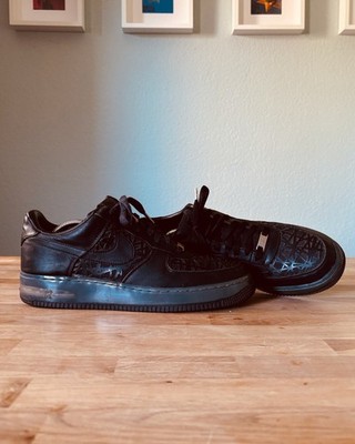 Nike Air Force 1 Low   Black Laser Pattern   Größe 45.5