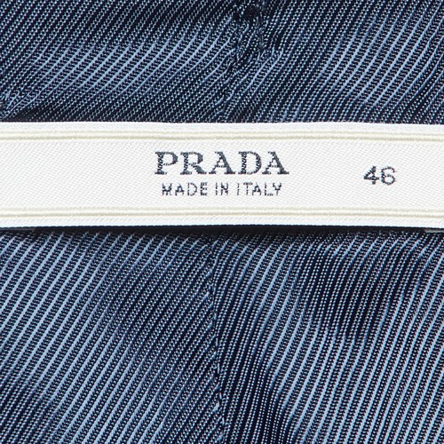 Prada Culotte dunkelblau Blumen Jacquard Plissee L - Bild 5 von 7