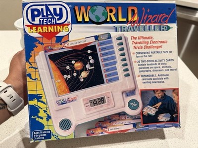 PlayTech Learning World Wizard Traveller Electronic Trivia Challenge with Activ 