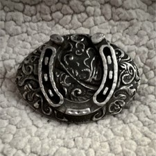EGE Oval Horseshoe Western Style Belt Buckle Western Americana Made in USA