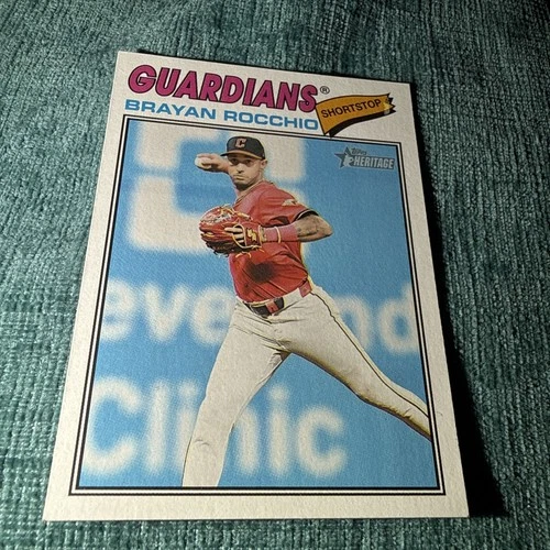 2026 Topps Heritage #368 - Brayan Rocchio - Cleveland Guardians