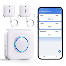 WiFi Refrigerator Thermometer with Alarm, Freezer Alarms Thermometer Sensor w...