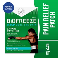 Biofreeze Pain Relief Patch, Large, 5 Patches
