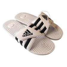 Adidas Mens ADISSAGE Slide Sandals White Black 17