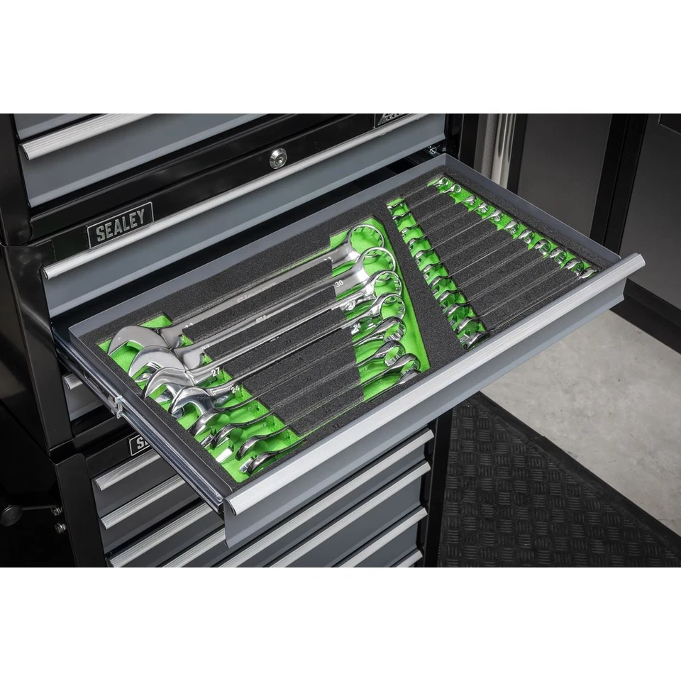 Sealey Herramienta Bandeja & Llaves Combinadas Juego 19pc Métrico 510 x 270 x - Imagen 2 de 4