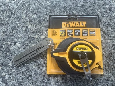 DeWalt 100 ft. L X 0.38 in. W Closed Case Long Tape Measure NIP W/ Extra Device