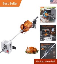 Kit griglia barbecue automatica in acciaio inox - capacità 26 libbre per cucinare senza sforzo