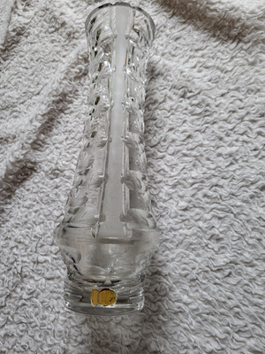 Schöne,große Imperlux handgeschliffene Bleikristall Glas Vase,Neuw.