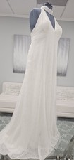 Vera wang Soft White Size 16 W Halter Wedding gown:With Satin, Sparkle and Tulle