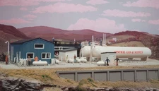 Walthers Cornerstone N Scale Building/Structure Kit Central Gas & Supply Company