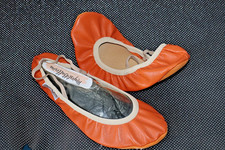 MajestiBallerina Leder Orange Iwona Spring Schläppchen  Gummisohle used