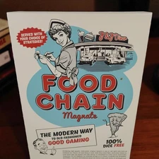 Food Chain Magnate Board Game Splotter English Rules Cards Still Sealed Open Box